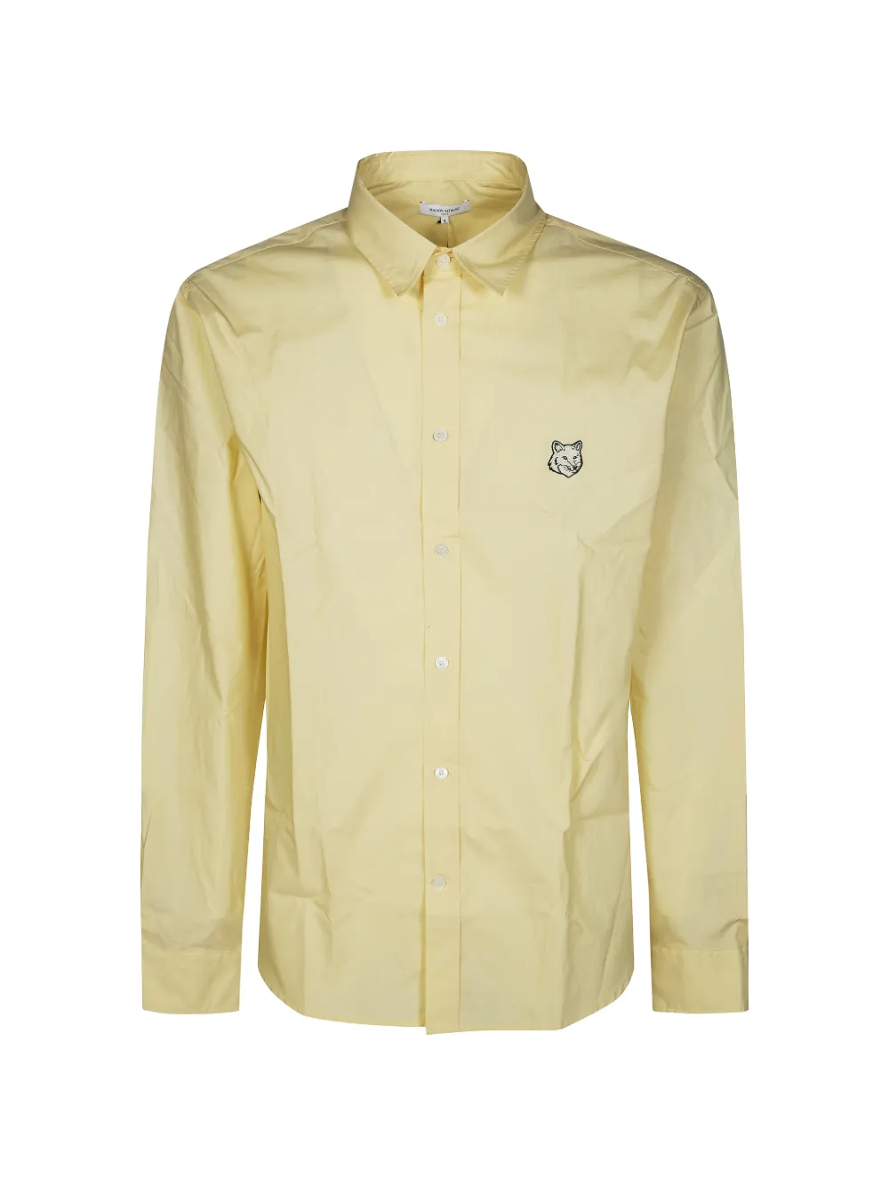 Maison Kitsuné Fox Head patch shirt - Giallo