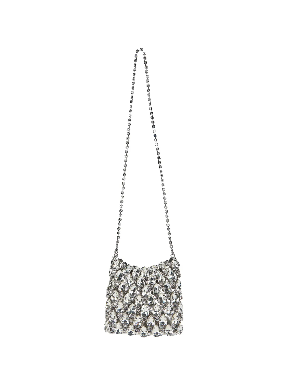 Self-Portrait crystal-embellishment cross-body bag - Argento
