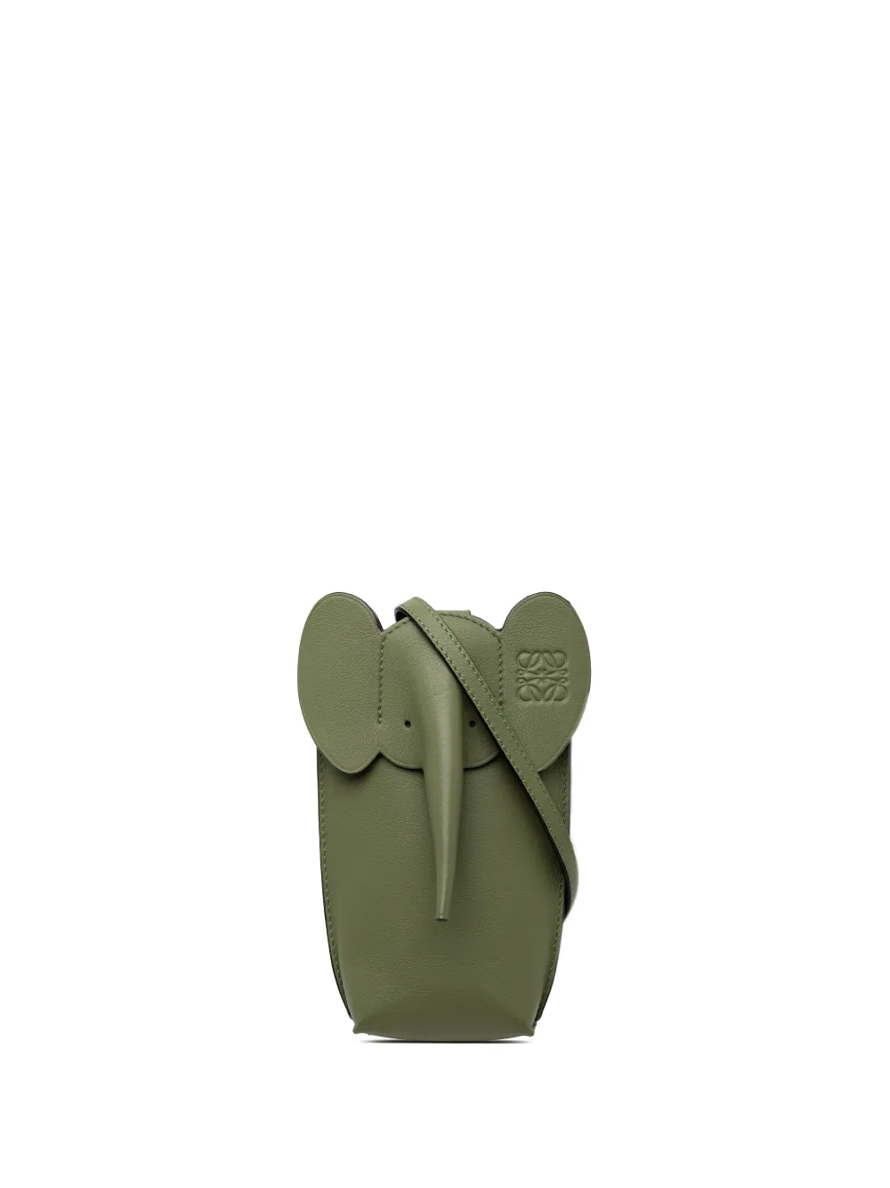 Loewe Pre-Owned Borsa a tracolla Elephant Pocket in pelle 2021 - Verde