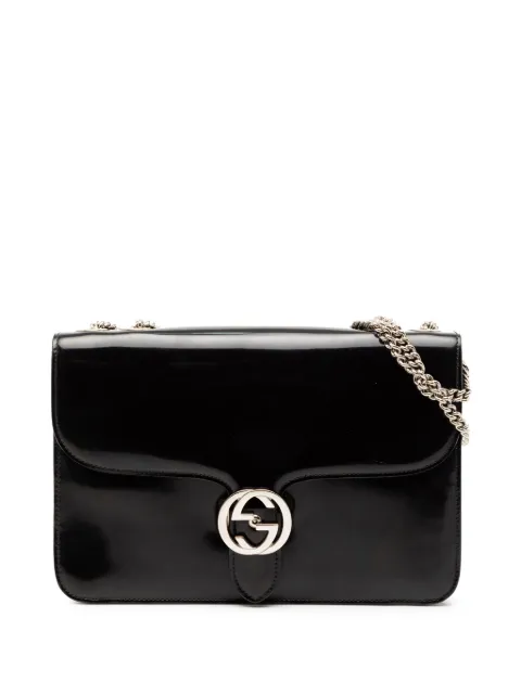 Gucci Pre-Owned 2000-2015 Medium Patent Dollar Interlocking G crossbody bag