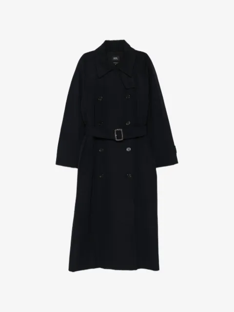 A.P.C. dobbeltradet trenchcoat med bælte