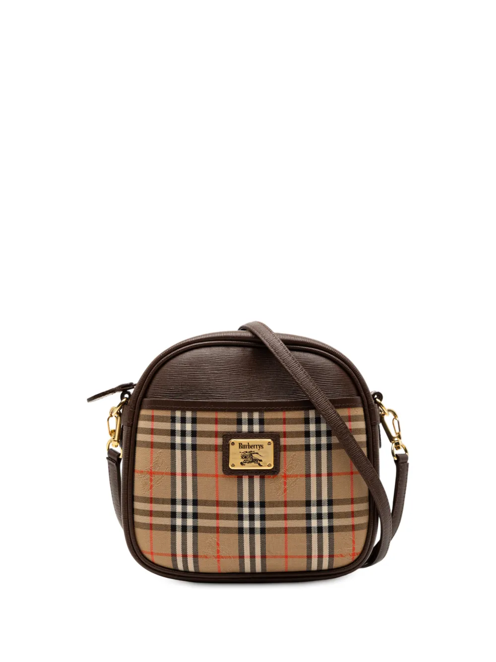 Burberry Pre-Owned 20th Century Haymarket Check Canvas crossbody bag - Marrone