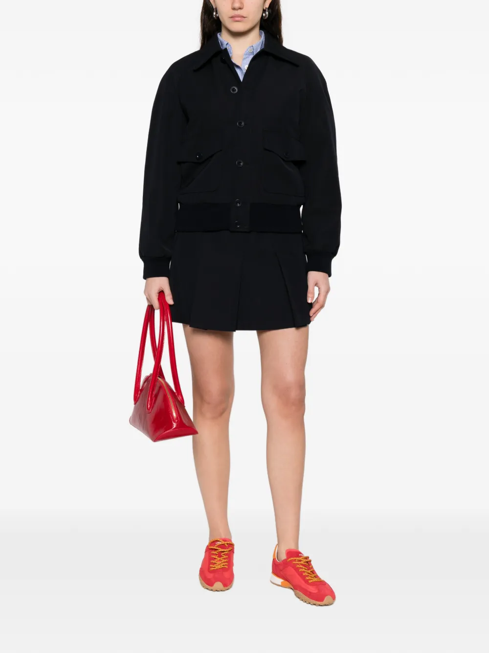  A.p.c. Pleated Mini Skirt - Blue 