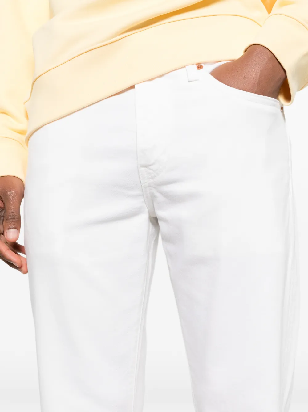 Levi's 502 denim jeans met knopen Wit