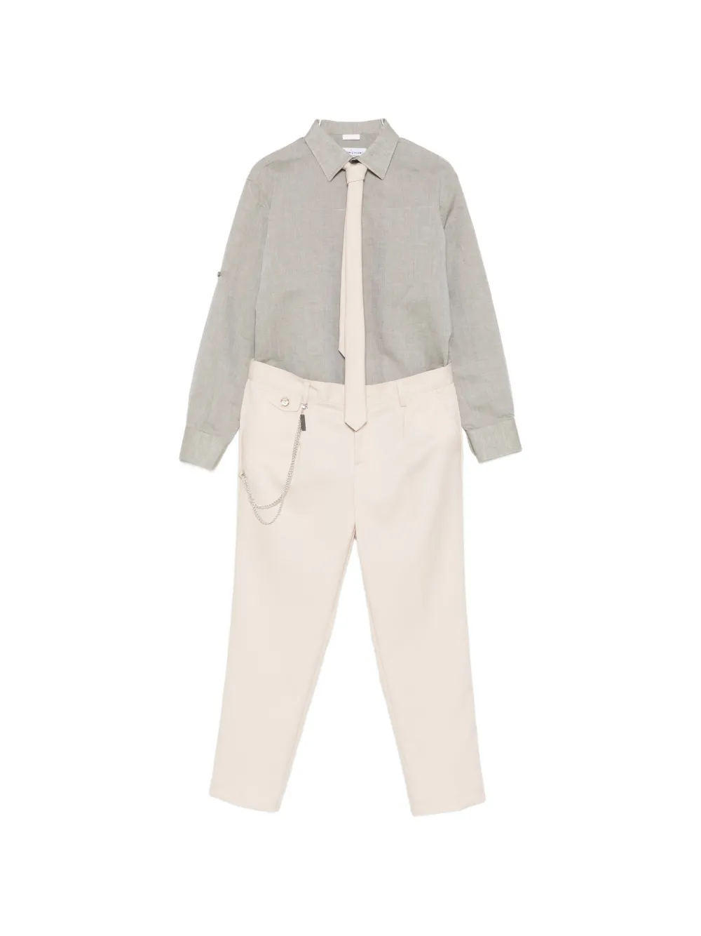 Colorichiari Pak met dubbele rij knopen (set van acht) Beige