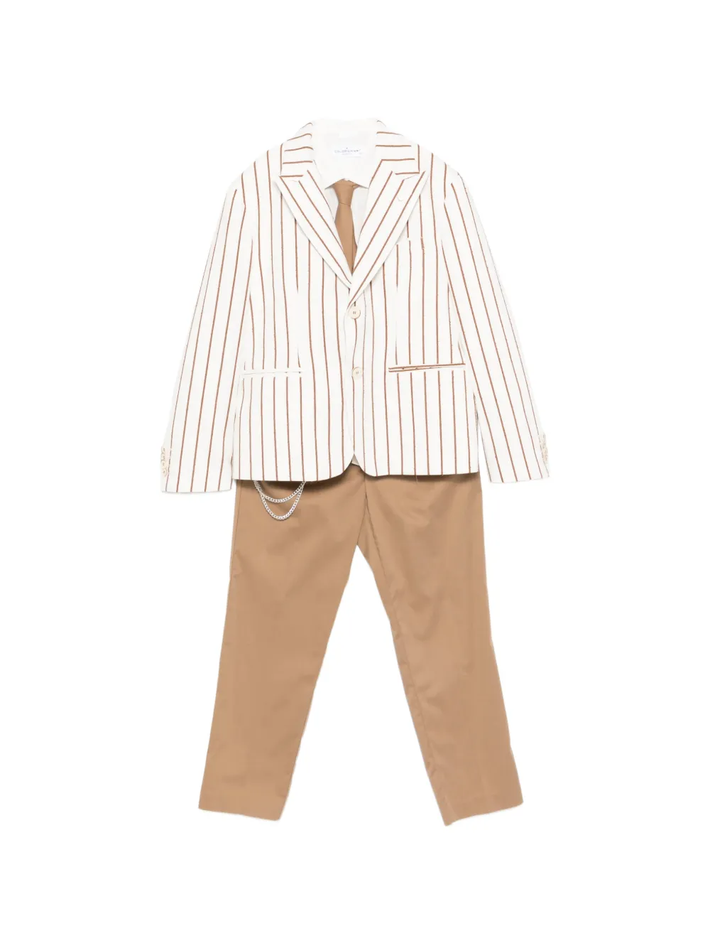 Colorichiari chain detail suit set (set of 8) - Toni neutri