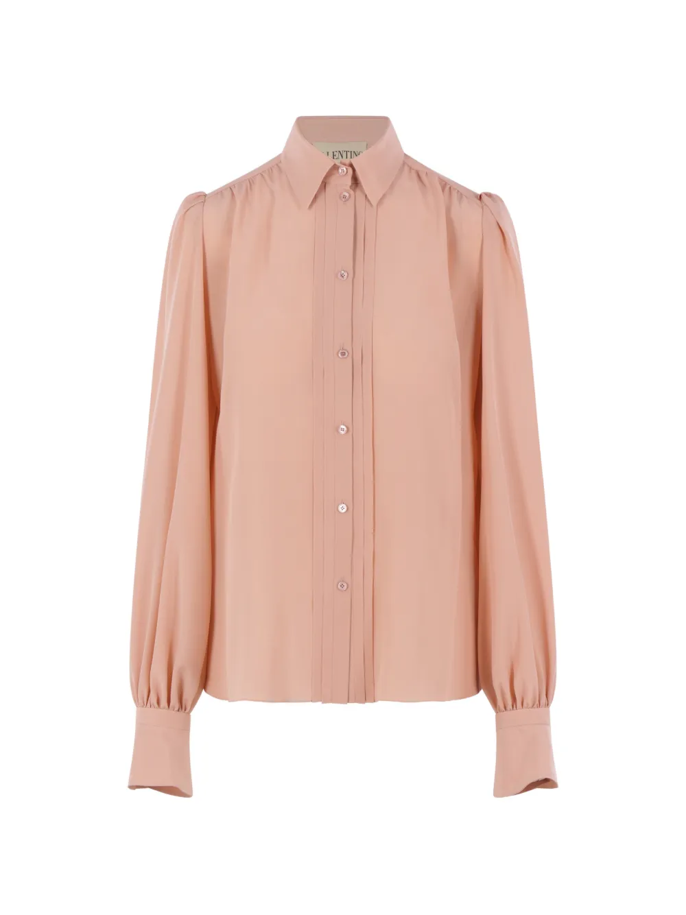 Valentino Garavani pleated-bib silk shirt - Rosa