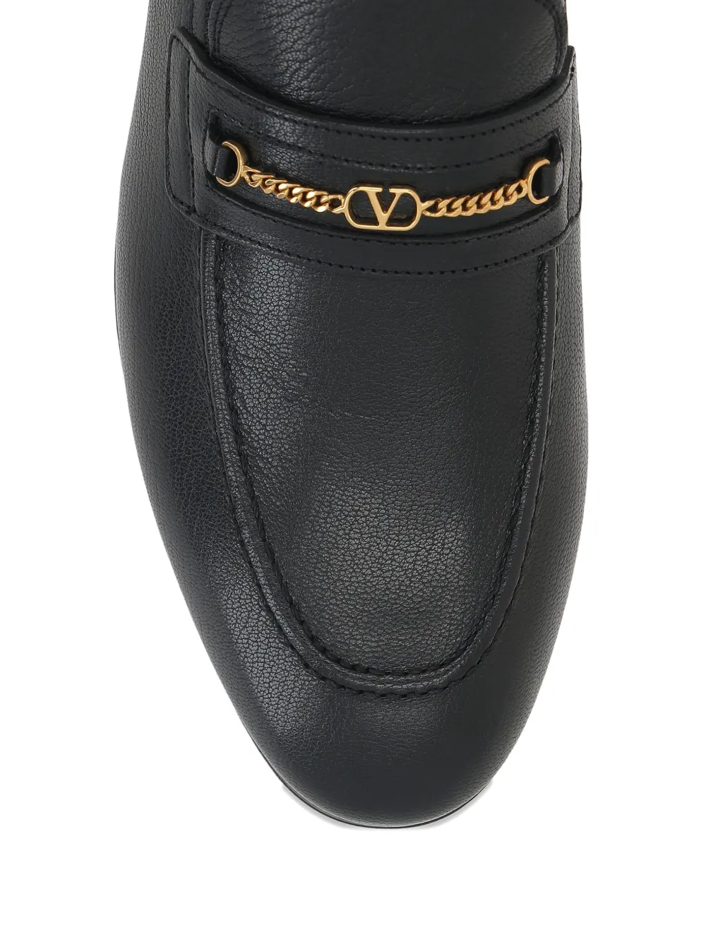 Valentino Garavani logo-embellishment loafers Zwart