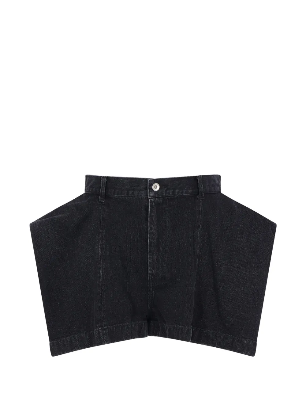 sacai denim shorts - Nero