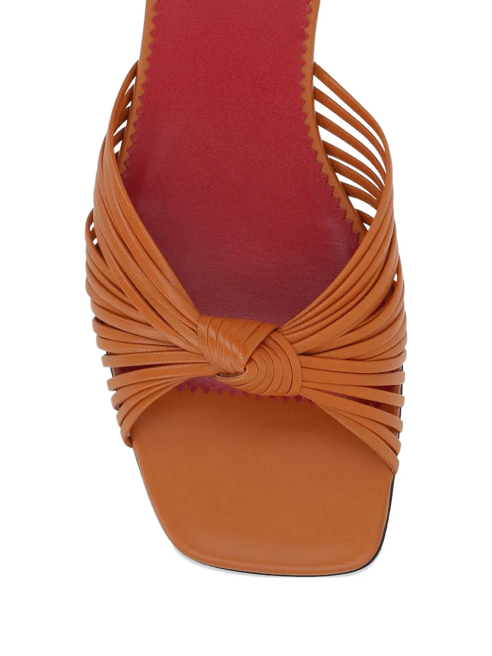 Valentino Garavani Annet knotted leather sandals Bruin