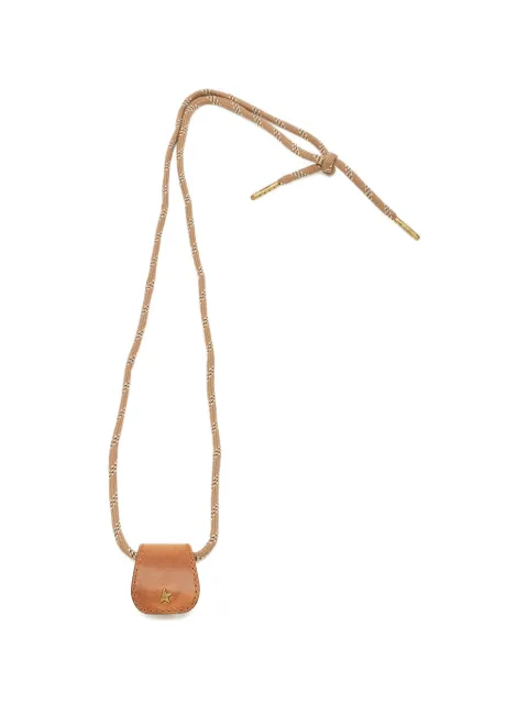 Golden Goose hiking-style leather glasses case