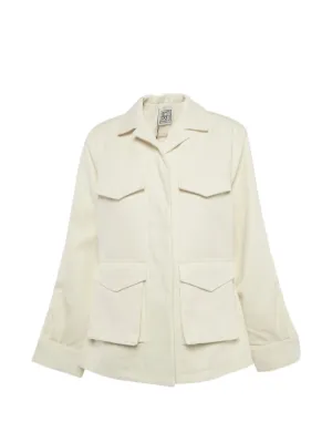 TOTEME Cotton Jacket | White | FARFETCH ZA from TOTEME