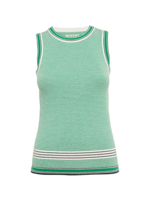 Tory Sport round-neck stripes tank top