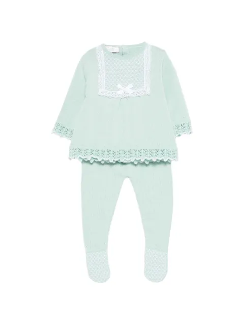 Paz Rodriguez lace-trim knitted trousers set 