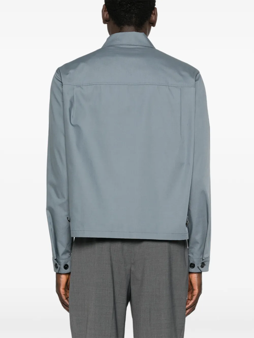 Prada Jack met rits en driehoekig logo Grijs