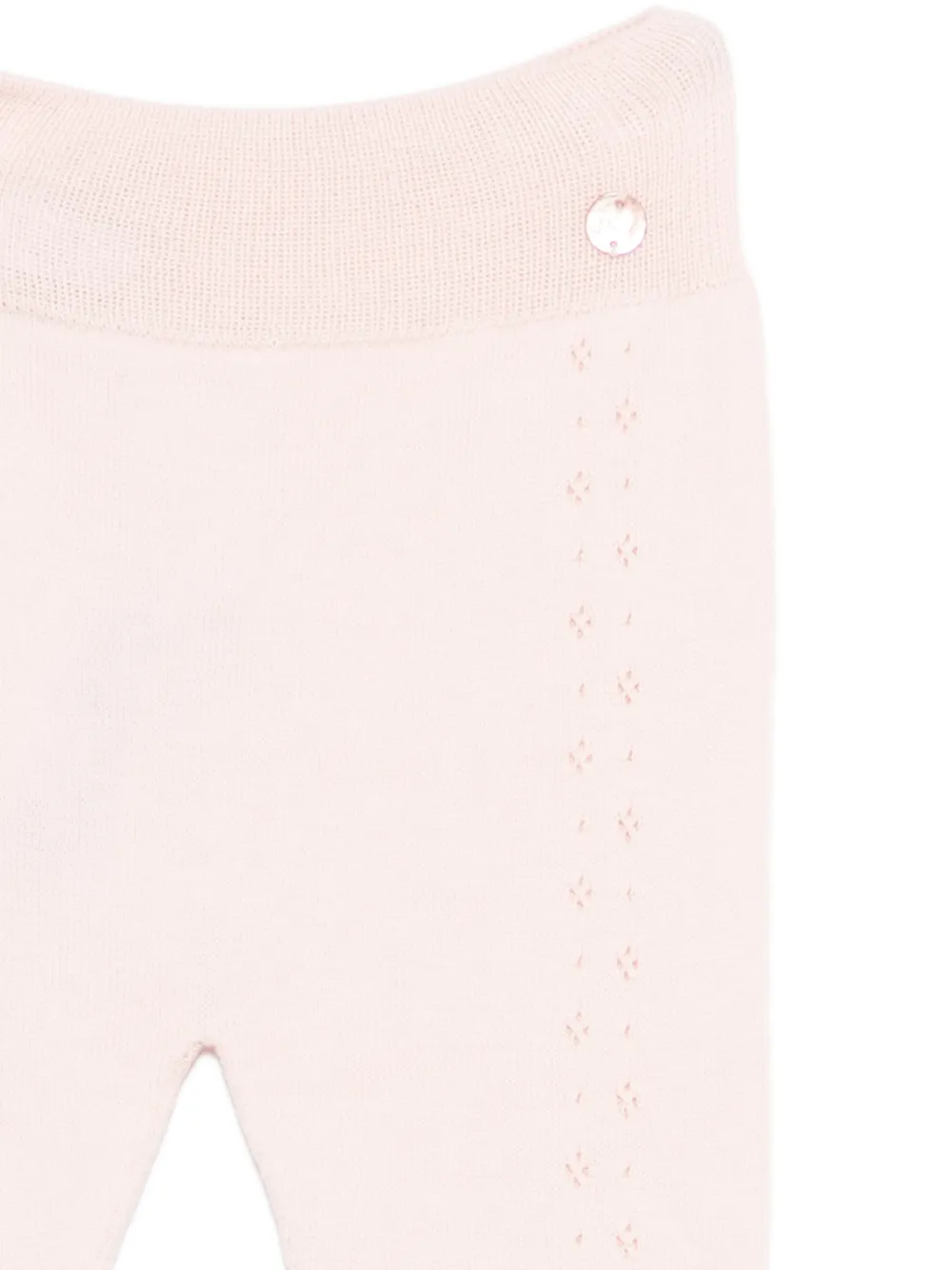  Paz Rodriguez Knitted Scalloped-trim Trousers Set - Pink 