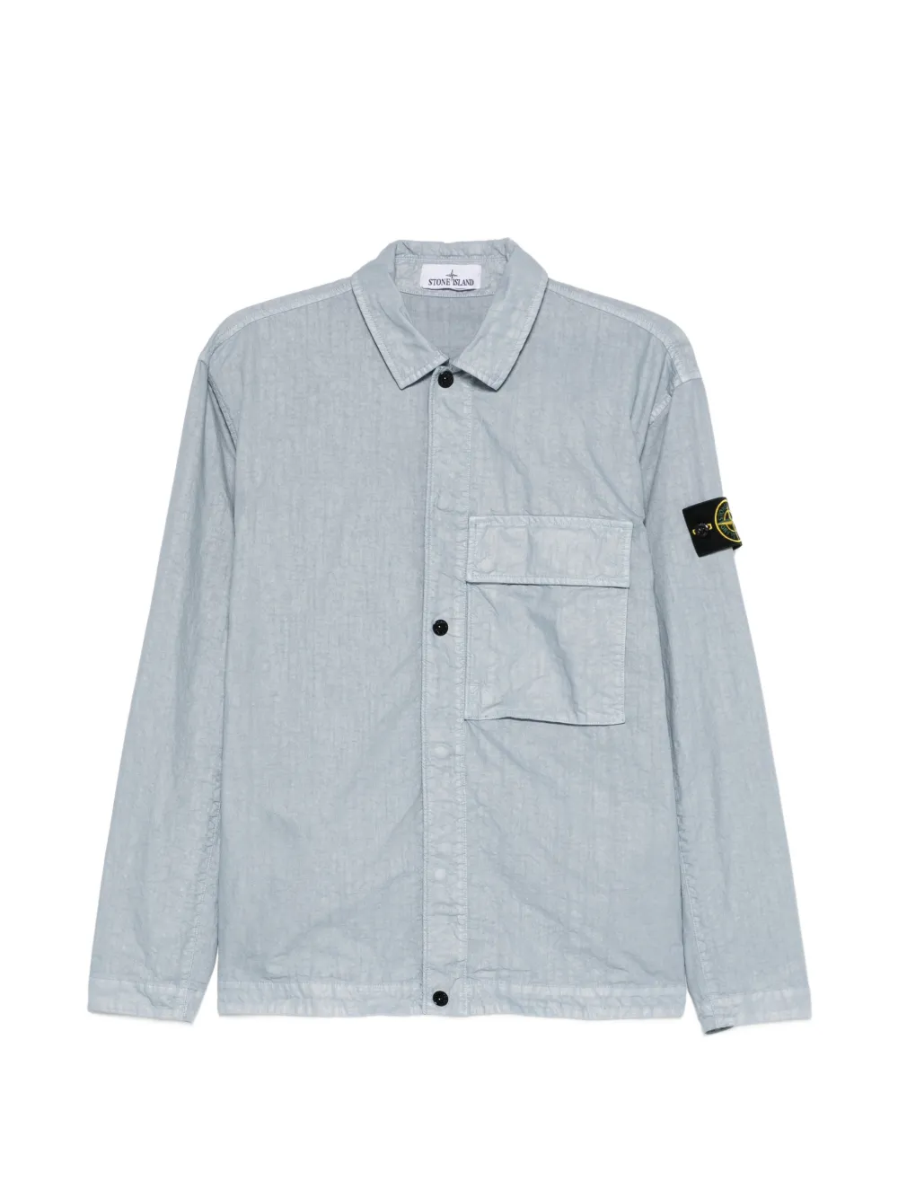 Stone Island chest-pocket shirt jacket - Blau