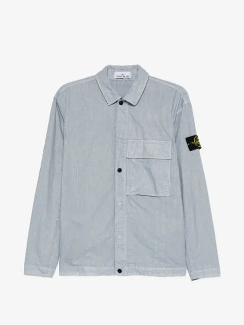 Stone Island 1200003 organic-look nylon Panama-TC overshirt