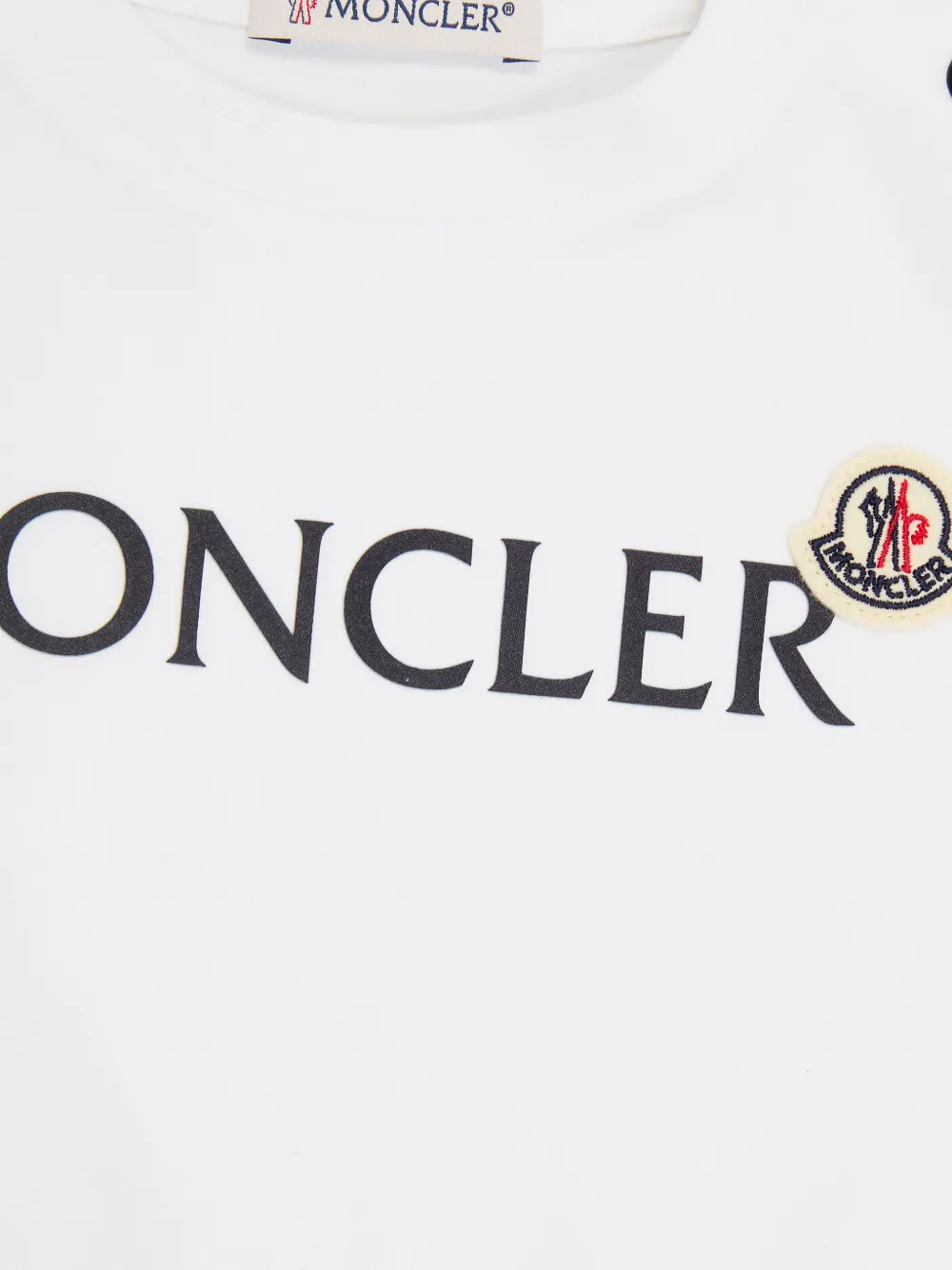 Moncler Enfant T-shirt en shorts set met logo Wit