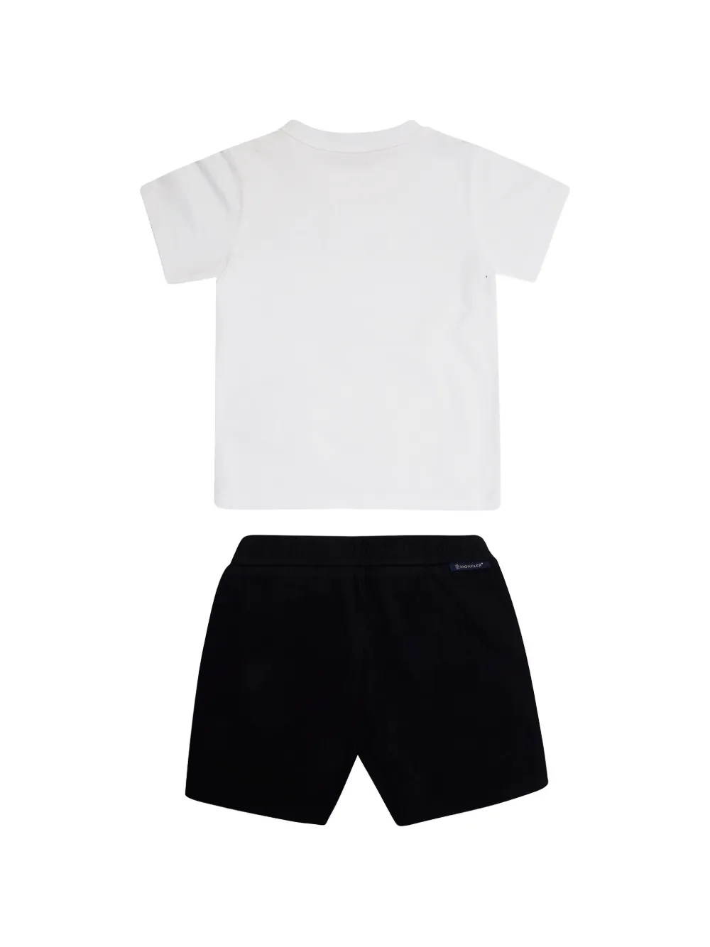 Moncler Enfant T-shirt en shorts set met logo Wit