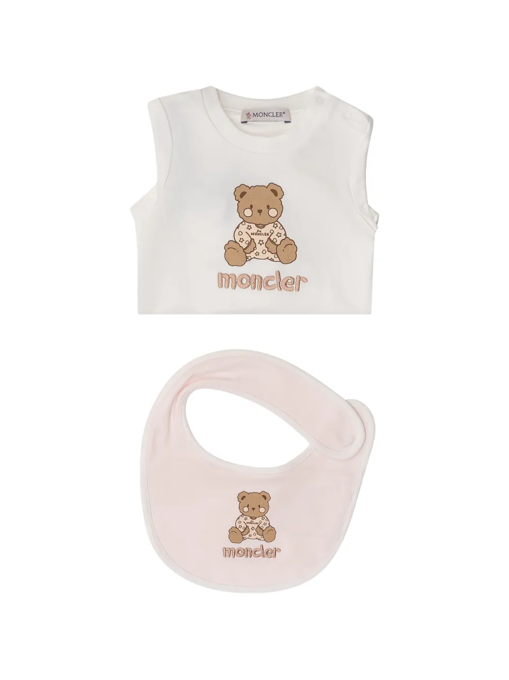 Moncler Enfant body imprimé ours à manches longues - Blanc Moncler Enfant body imprimé ours à manches longues - Blanc