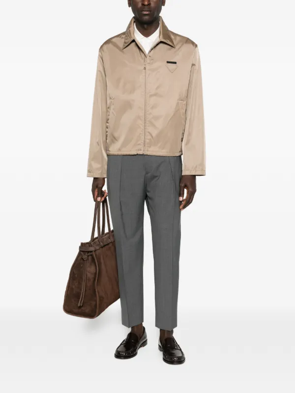 Prada Re-Nylon ジップアップ ジャケット | ニュートラル | FARFETCH JP Prada Re-Nylon ジップアップ ジャケット | ニュートラル | FARFETCH JP