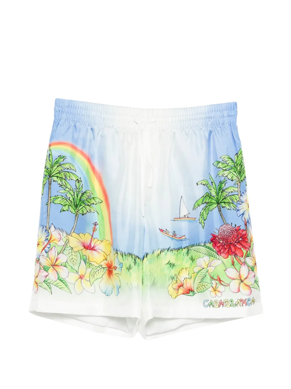 Casablanca Aloha printed shorts - Blu