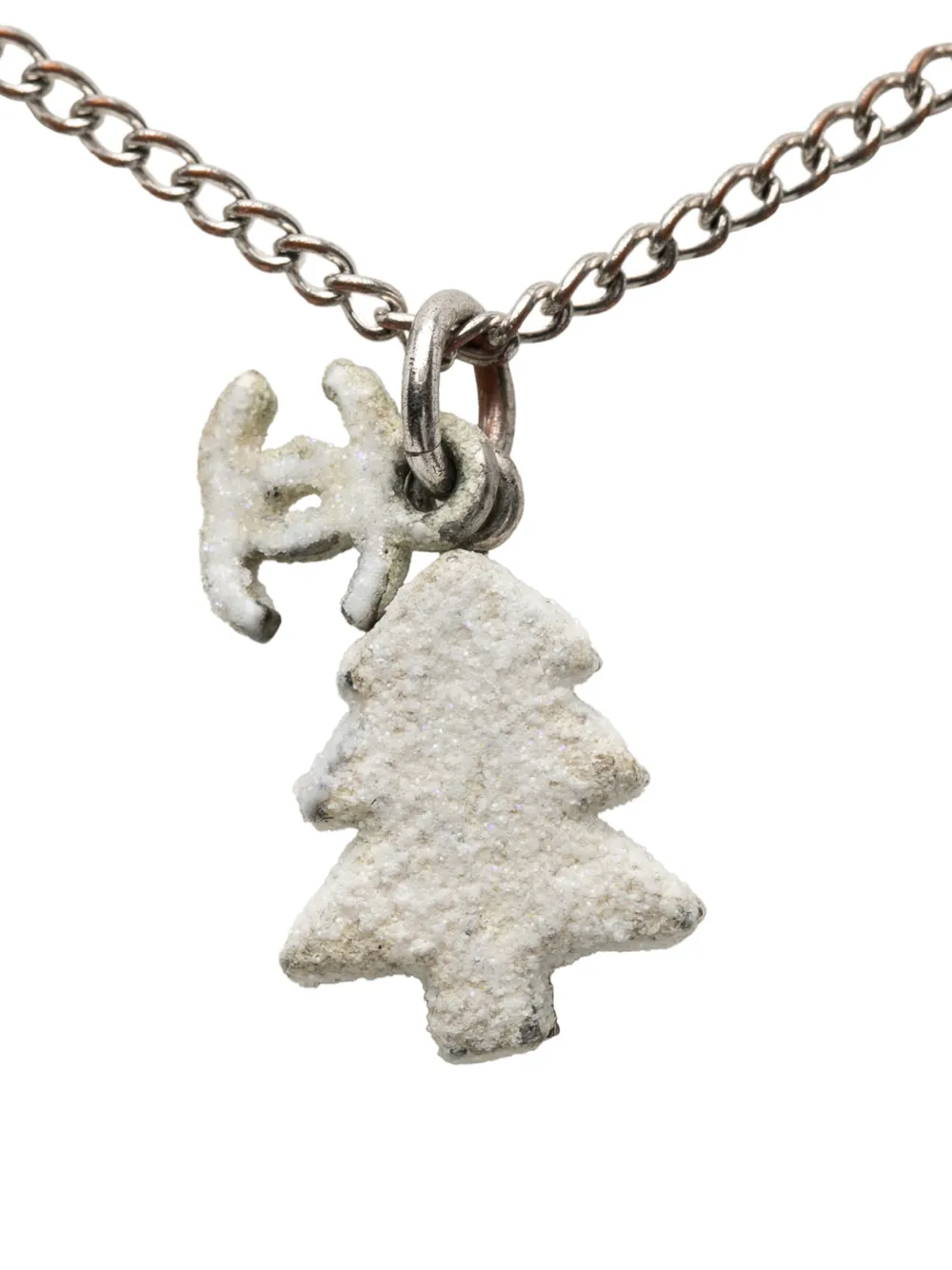 CHANEL Pre-Owned Collana con pendente CC Christmas Tree placcata argento 2003