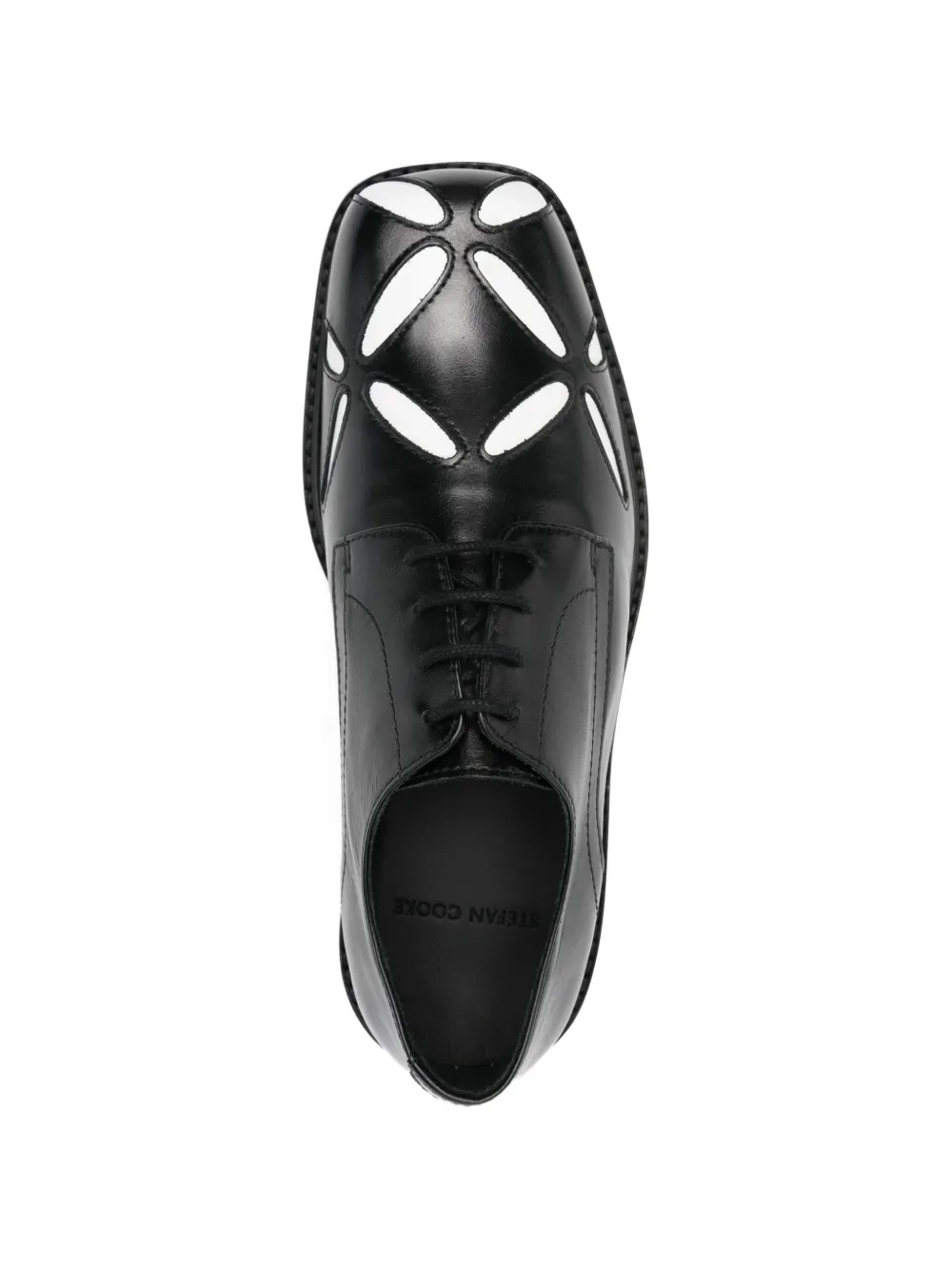 Stefan Cooke Oxford schoenen met vierkante neus Zwart