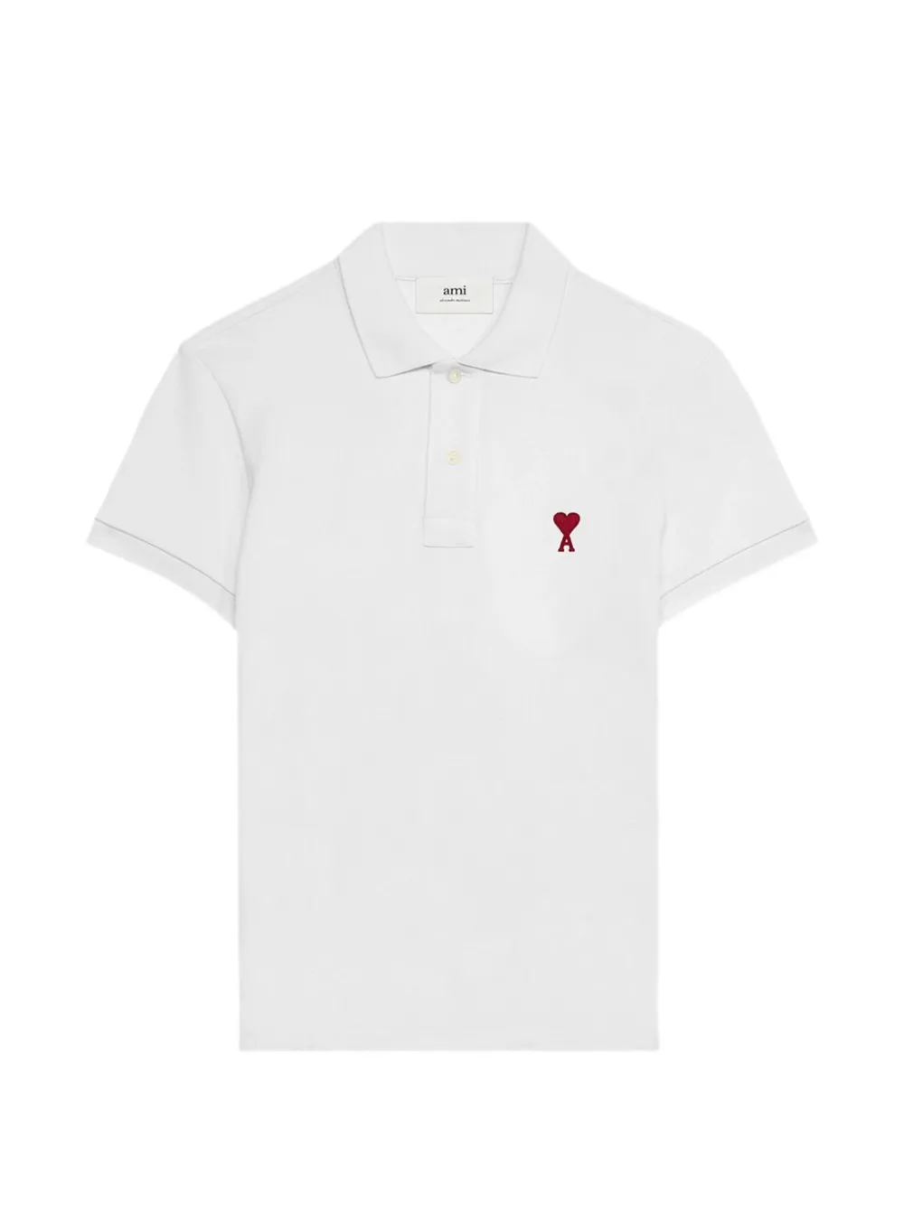 AMI Paris Polo con ricamo - Bianco