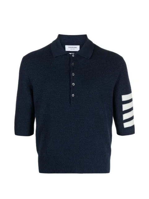 Thom Browne striped knitted polo shirt