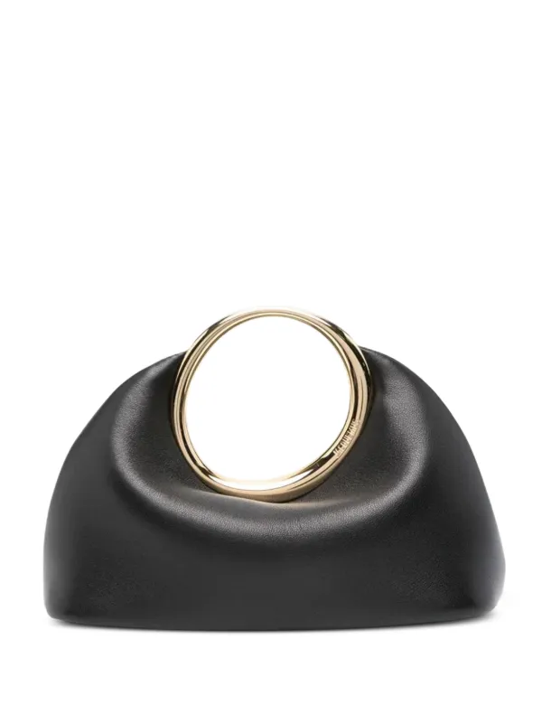 Jacquemus La Petite Calino Leather Tote Bag in Black