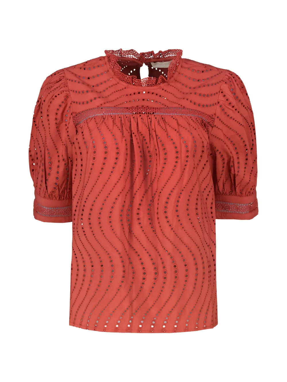 Ulla Johnson Virginia ruffled blouse - Rosso