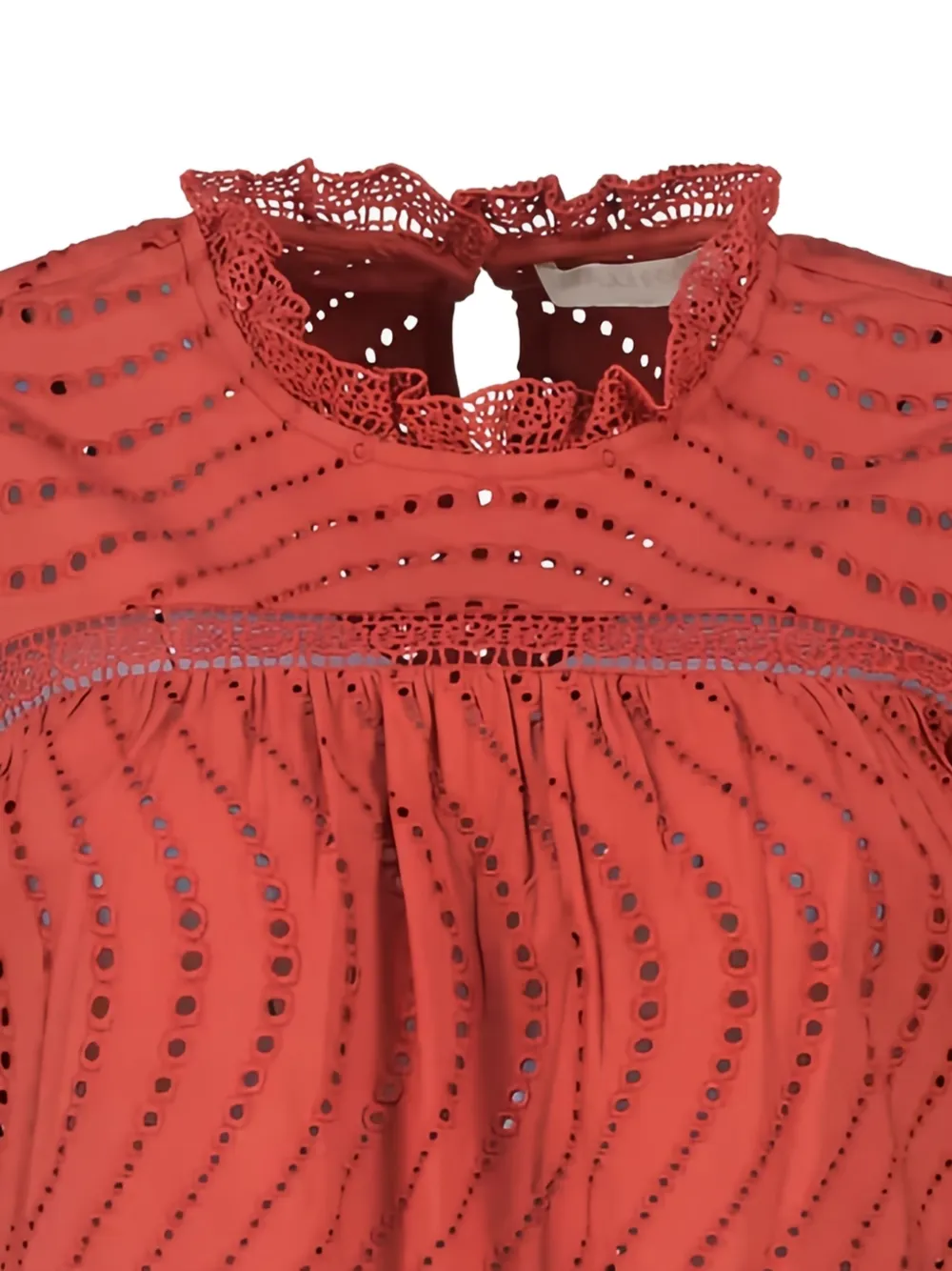 Ulla Johnson Virginia blouse met ruches Rood