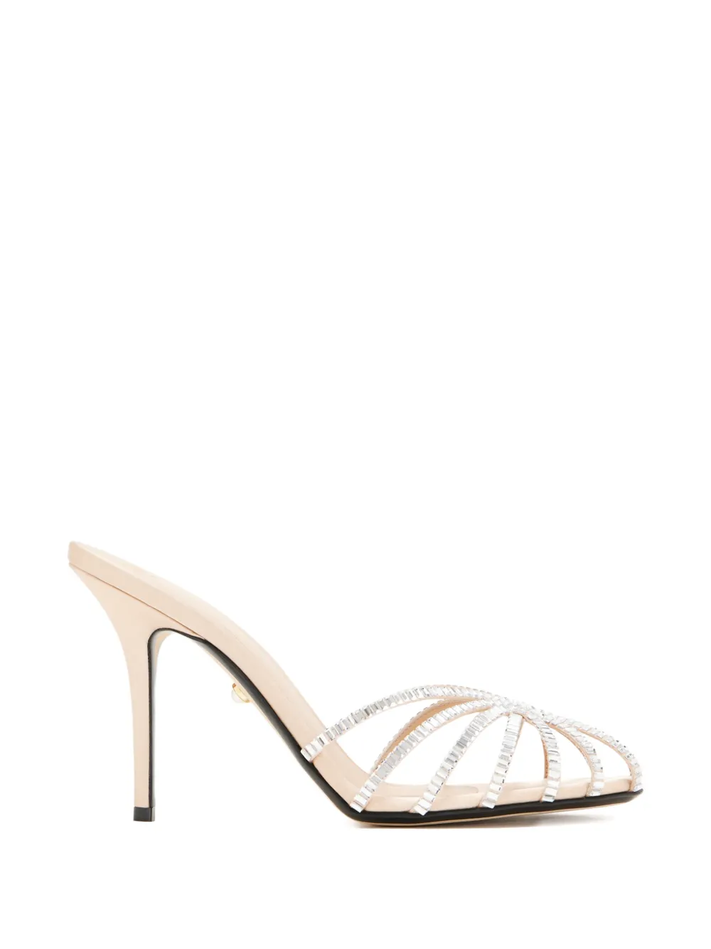 Alevì Emily crystal-embellished heeled sandals - Toni neutri