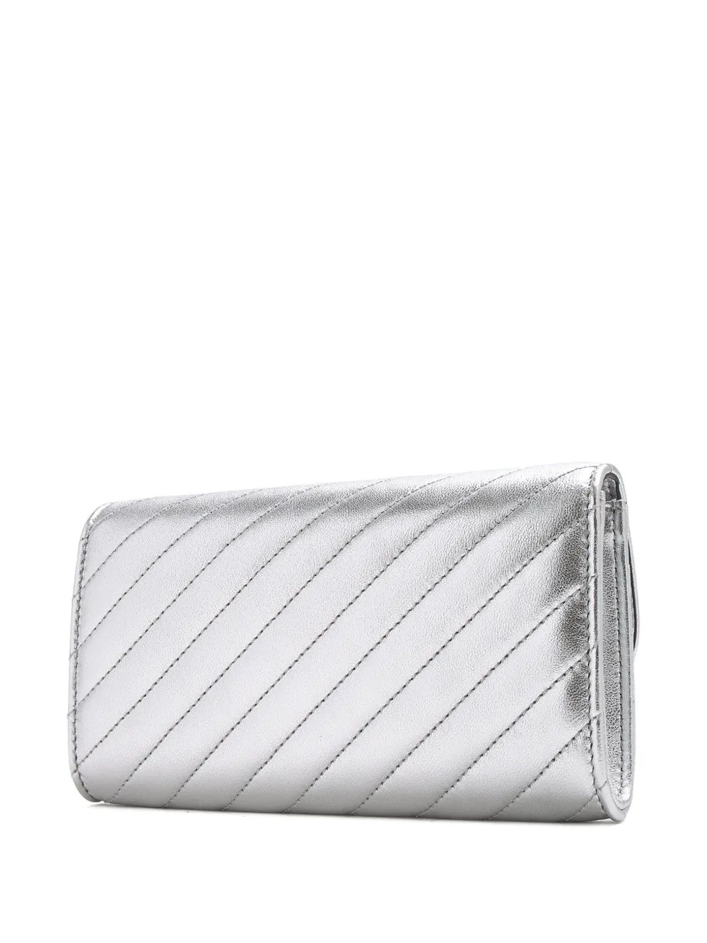 Jimmy Choo Curve gewatteerde clutch Zilver