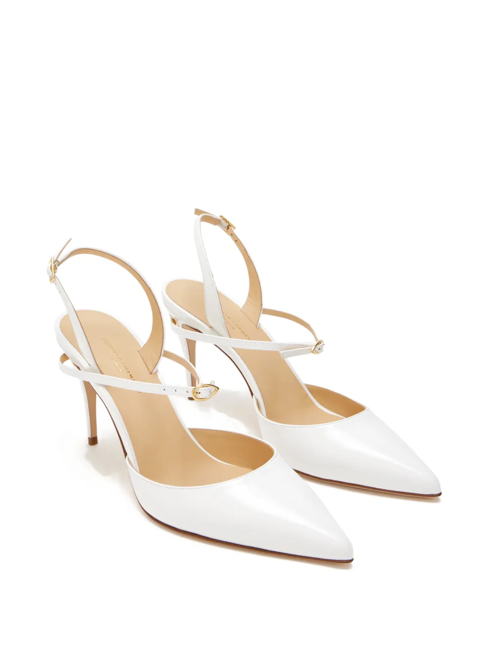 Jennifer Chamandi 85mm Vittorio heeled pumps Wit