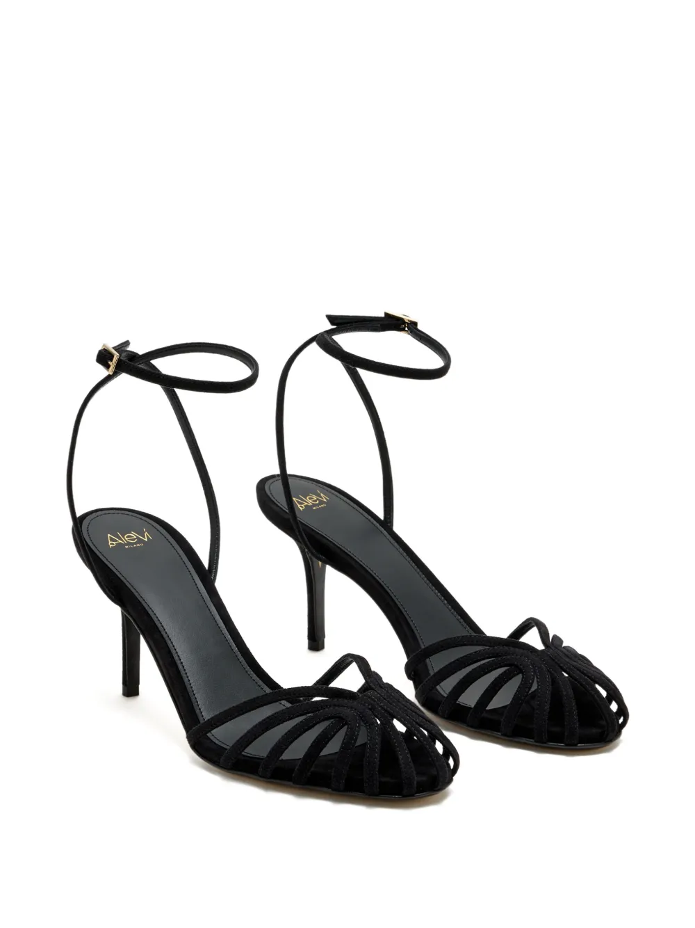 Alevì 75mm Blake heeled sandals Zwart