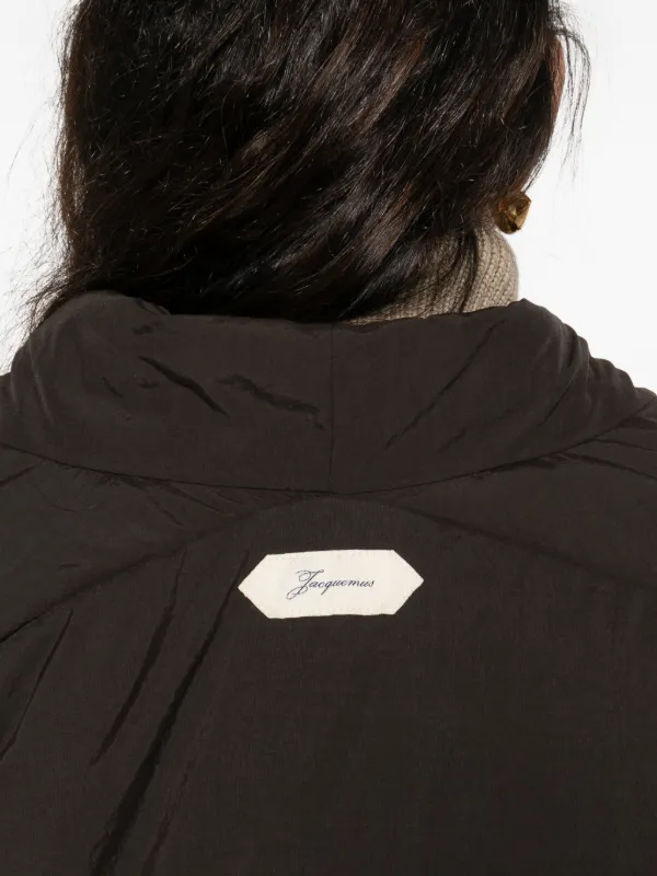 Jacquemus The Paysan shawl-collar Puffer Jacket | Brown | FARFETCH AO