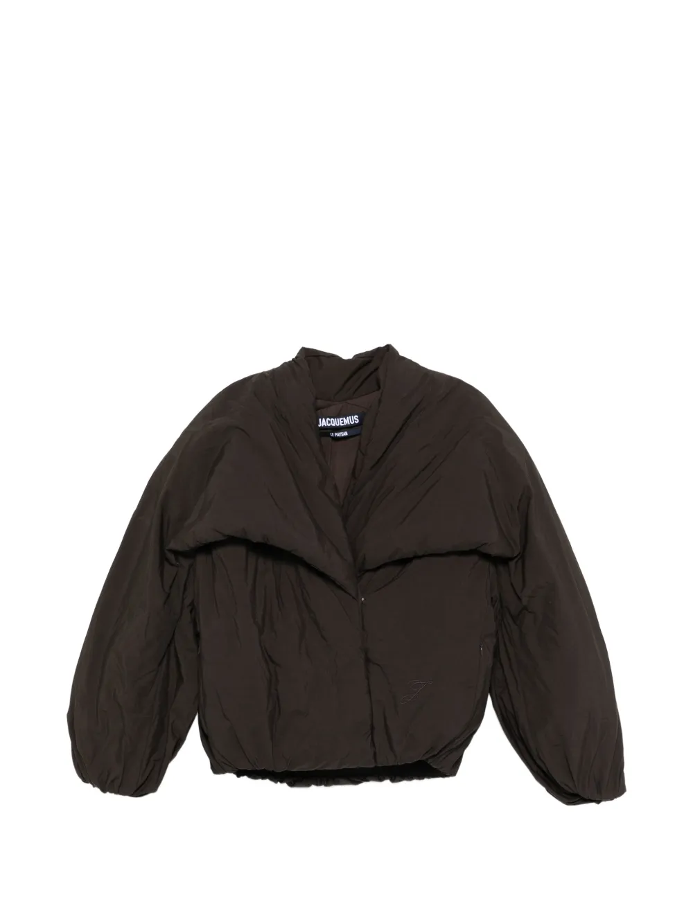Jacquemus The Paysan shawl-collar puffer jacket - Brown