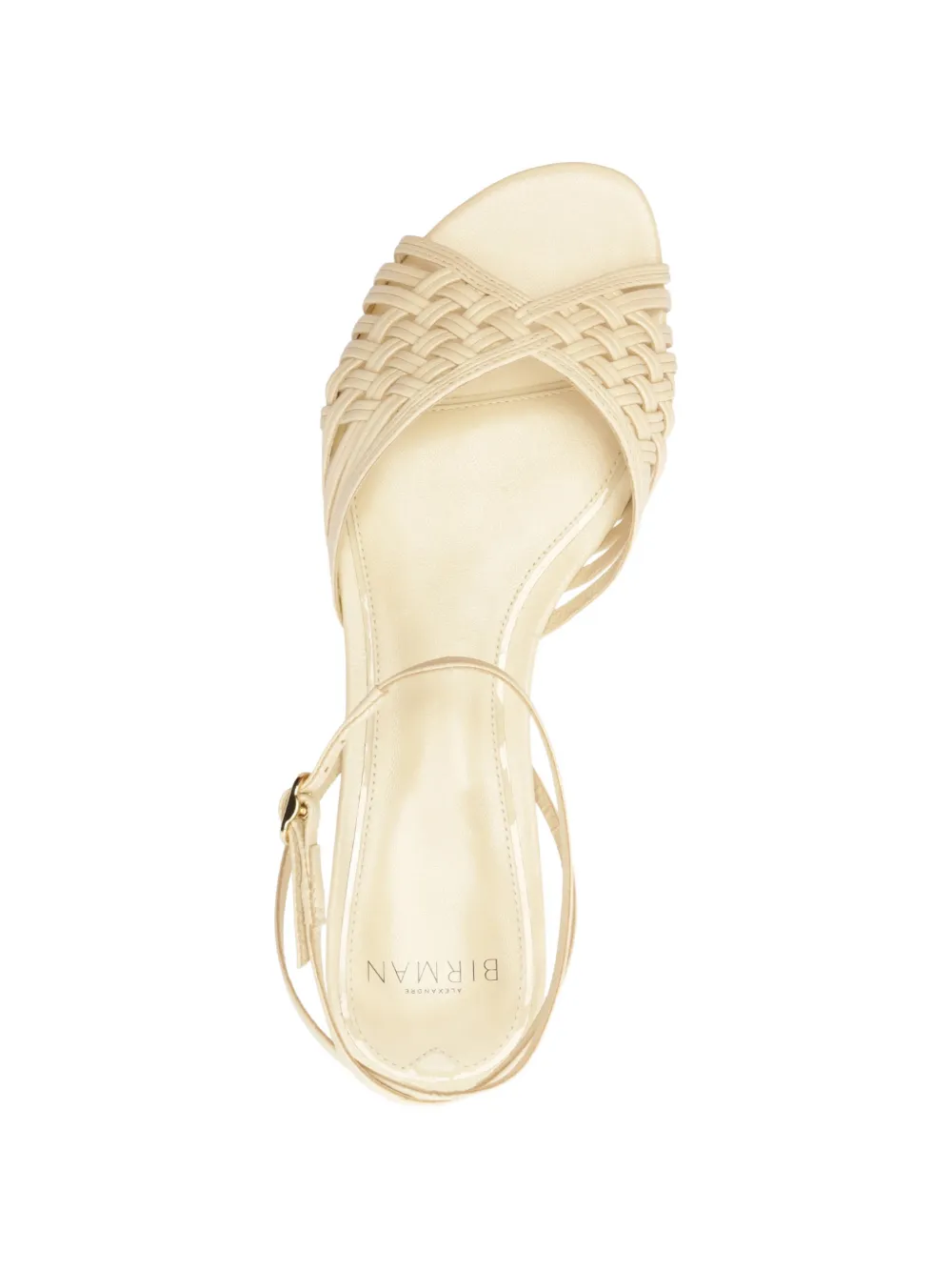 Alexandre Birman Lilian geweven sandalen met enkelbandje Beige
