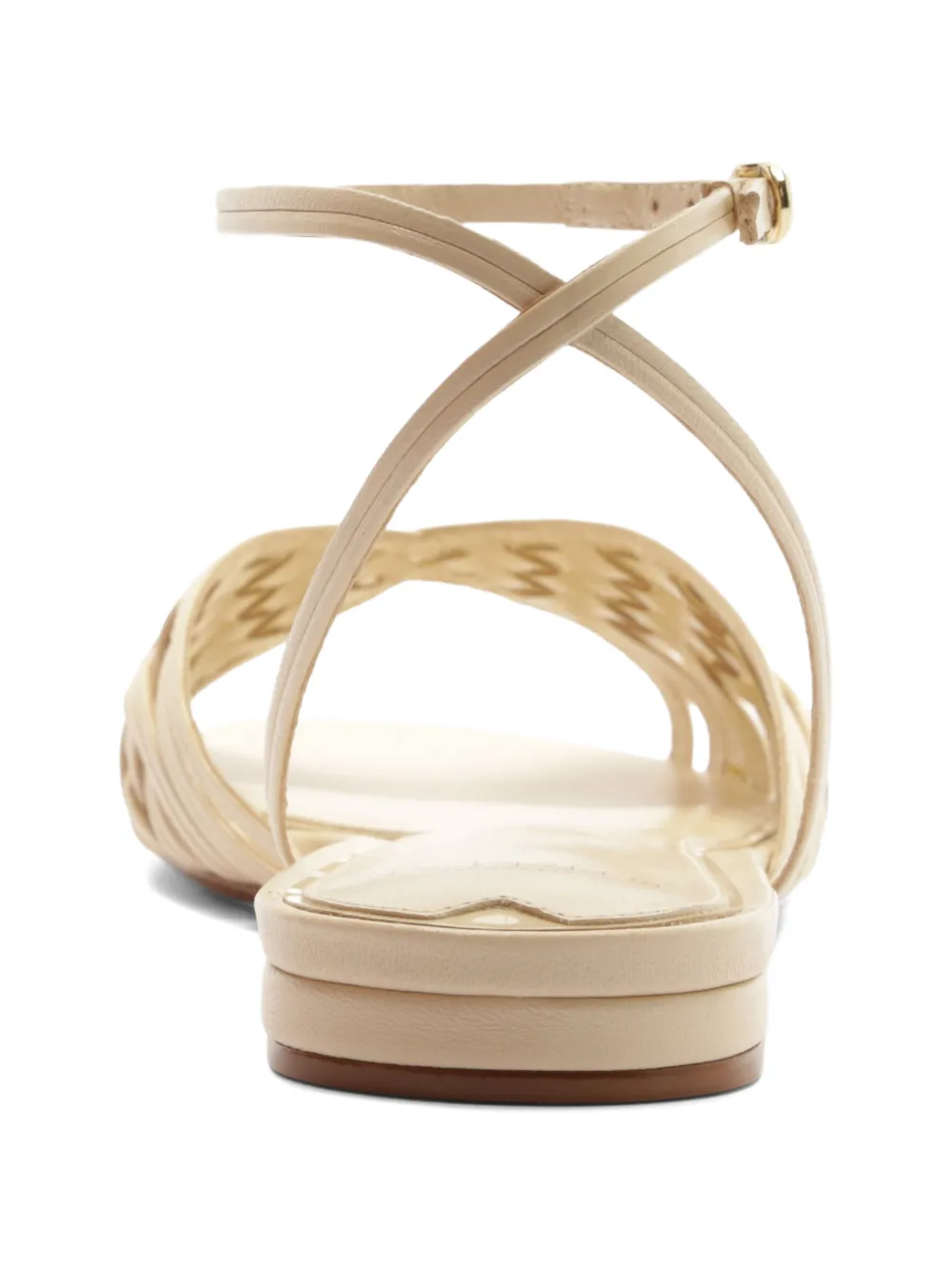 Alexandre Birman Lilian geweven sandalen met enkelbandje Beige