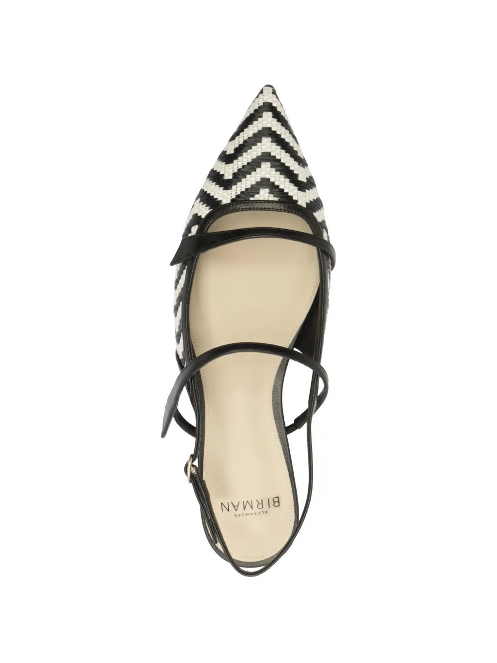 Alexandre Birman Tita raffia pumps met zigzag-bandje Wit