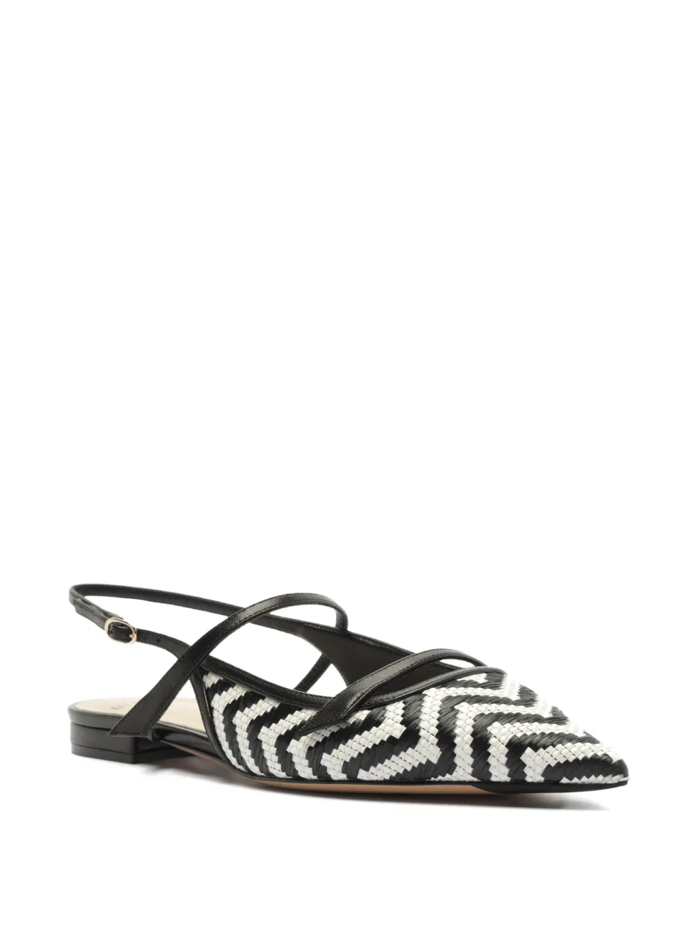 Alexandre Birman Tita raffia pumps met zigzag-bandje Wit
