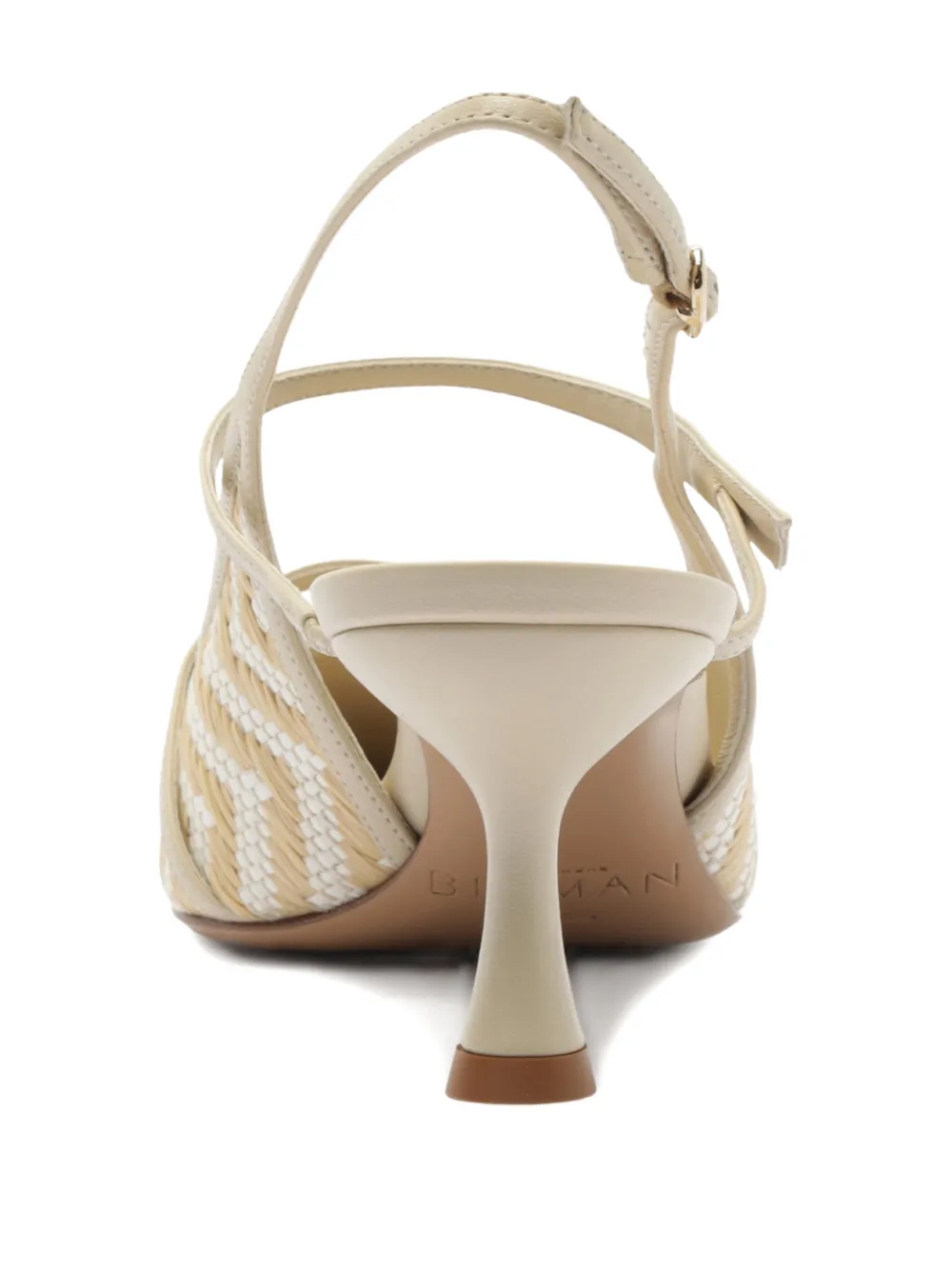 Alexandre Birman Tita zig raffia slingback pumps Beige