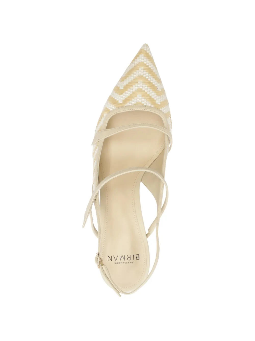 Alexandre Birman Tita zig raffia slingback pumps Beige