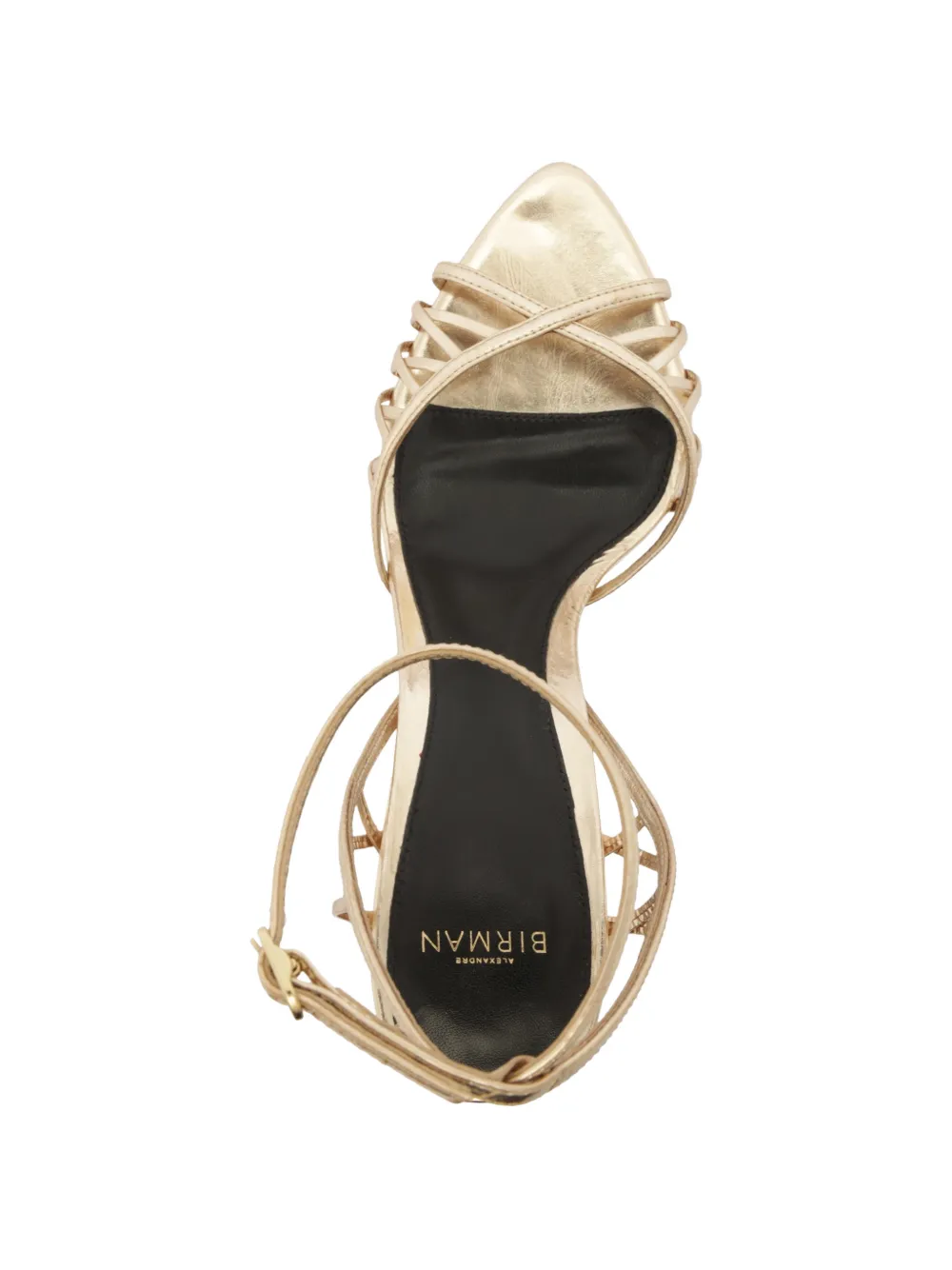 Alexandre Birman Solene gekooide stiletto sandalen Goud