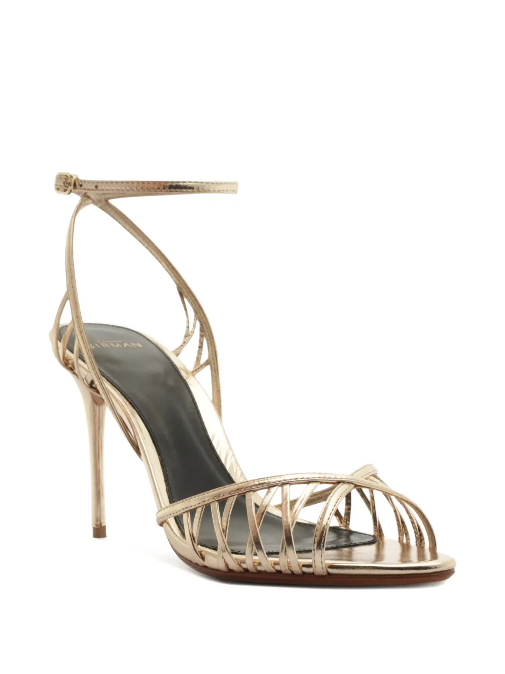 Alexandre Birman Solene gekooide stiletto sandalen Goud