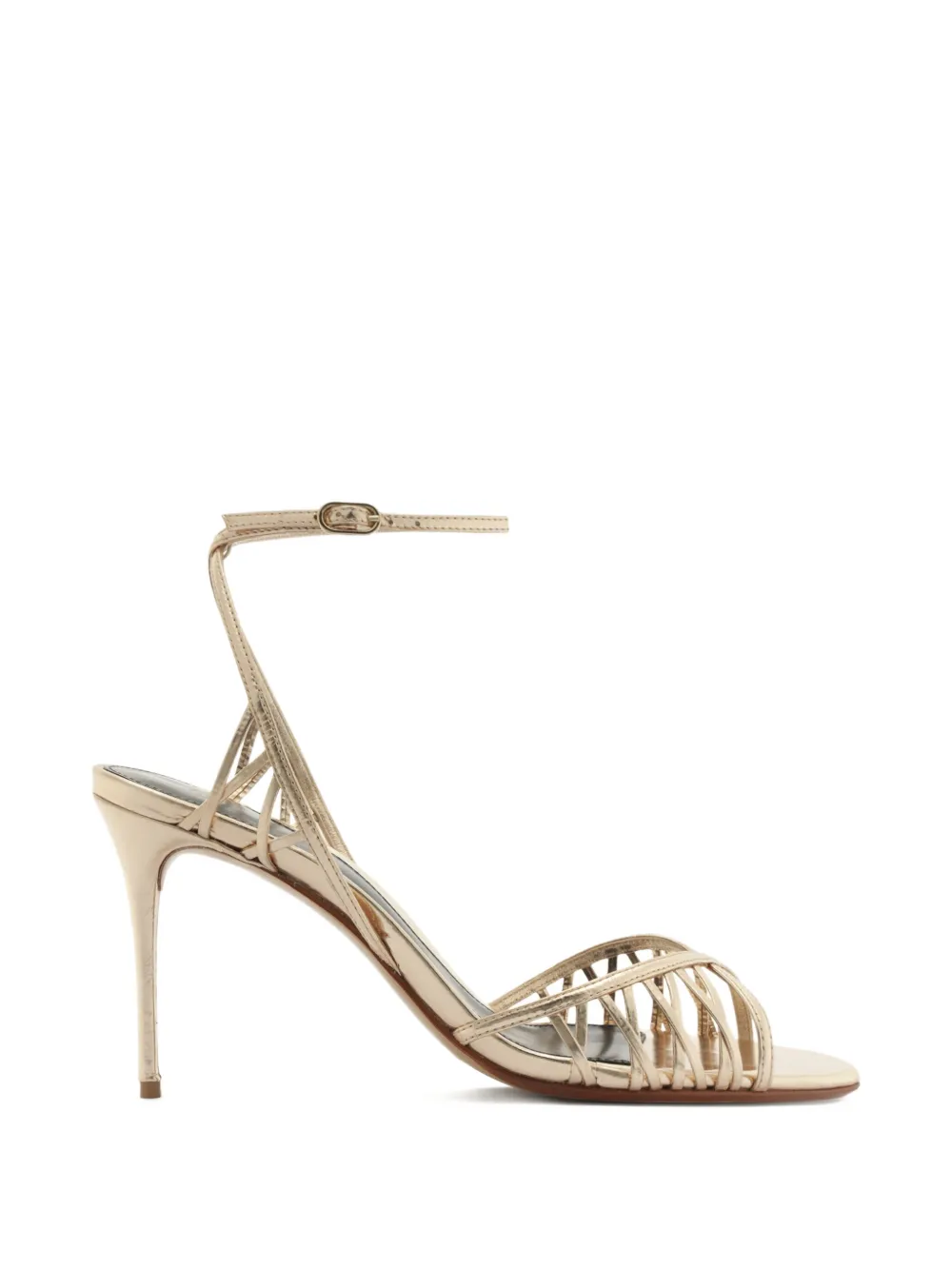 Alexandre Birman Solene gekooide stiletto sandalen Goud