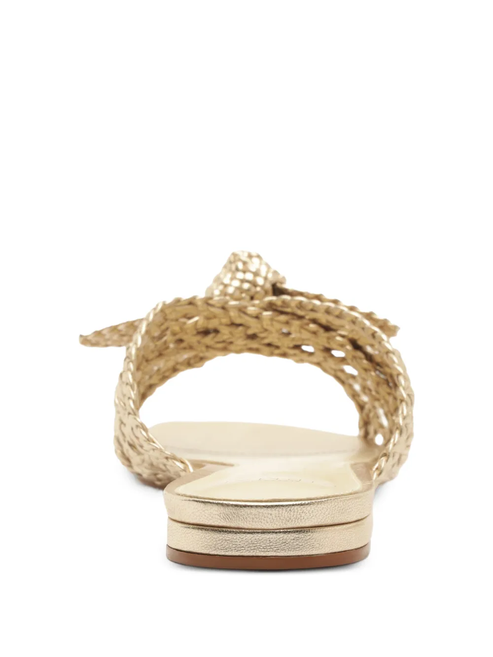 Alexandre Birman Belinda geweven sandalen met strik Goud